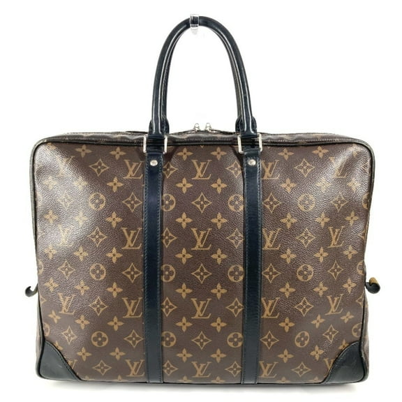 Pre-Owned LOUIS VUITTON M40225 Monogram Macassar Porte-Document Voyage PDV Bag Tote... (Fair)