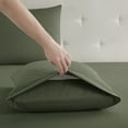 thumbnail image 3 of Nestl Twin Sheet Sets, 1800 Series Deep Pocket 4 Piece, Luxury Soft Microfiber Bed Sheet Sets, Olive Green, 3 of 8