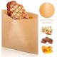 thumbnail image 4 of 200 bolsas de papel kraft resistentes a la grasa para alimentos, ideales para panaderías, sándwiches, dulces y regalos., 4 of 7