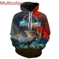 thumbnail image 2 of Sudadera con capucha con estampado 3D de Jurassic Park para hombre, nueva sudadera de estilo hip hop para exteriores, para acampar, informal, ajustada y a la moda, 2 of 5