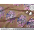 thumbnail image 2 of Soimoi Satin Silk Fabric Geometric & Flower Artistic Print Sewing Fabric Yard 42 Inch Wide, 2 of 3