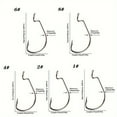 thumbnail image 3 of 25pcs Fishing Hooks Worm Hooks Bass Hooks Crank Hook, 2X Senko Texas Fishing Hooks Fishing Tackle For Bass Trout Saltwater Freshwater, Size: 8# 6# 4# 2# 1# 1/0 2/0 3/0 4/0 5/0, 3 of 10