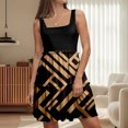 thumbnail image 1 of WILLBEST Vestido Lino Para Mujer 2025, Estampado, Cuello Redondo, Sin Mangas, Patchwork, Suelto, Con Vuelo, Chaleco, Vestido 2149, 1 of 4