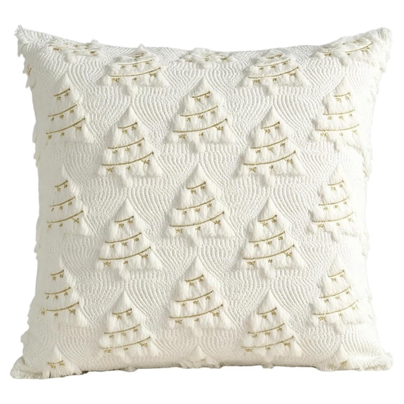 Christmas Pillow | Embroidered Decorative Throw Pillow Cover | Christmas Decorations for Home | Christmas Throw Pillow Covers for Couch and Bed | Holiday Home Decor