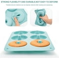 thumbnail image 4 of Donut Pan for Baking, Non-Stick Silicone Doughnut Pan Set, Heat Resistant, Make Perfect Donut Cake Biscuit Bagels, Dishwasher Safe, Green, 4 of 7