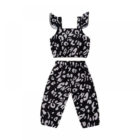 

Baby Cute Leopard Print Sling Two Piece Set