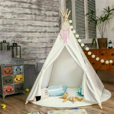 1.3m Tall Kids Teepee Indoor Outdoor Play Tent Children Playhouse