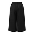 thumbnail image 3 of Sngxgn Pants for Women High Waisted Pants Drawstring Elastic Casual Pants Work(Black,XL), 3 of 5