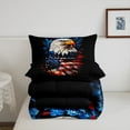 thumbnail image 5 of Erosebridal Eagle Bird Bedding Sets King with Comforter, US Flag Duvet Insert, Stars Stripes Decor, Reversible, 5 of 7