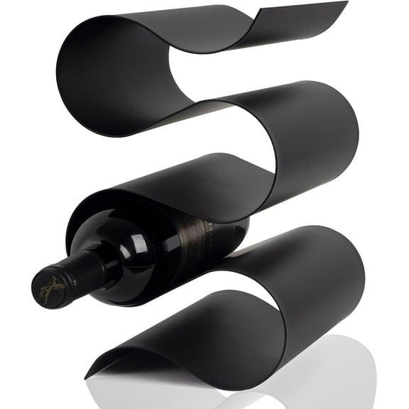 Wine Rack Countertop, Freestanding Creativity Modern Small Wine Holder, Tabletop Wine Stand for Kitchen Wine Bar Inside Cabinet, Pantry Decor-5 Bottle