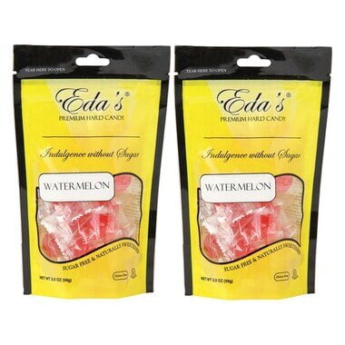 Eda's Premium Hard Candy Sugar Free 3.5 Oz. - Watermelon [ 2 Pack ]