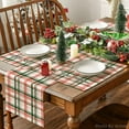 thumbnail image 5 of Red Green Buffalo Plaid Christmas Placemats Set of 4, 12x18 Inch Seasonal Winter Table Mats for Party Kitchen Dining Decoration, 5 of 5