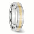 thumbnail image 4 of Cobalt 14k Incrustation Or Satin and Poli 6mm Bague 12.5 Taille, 4 of 6