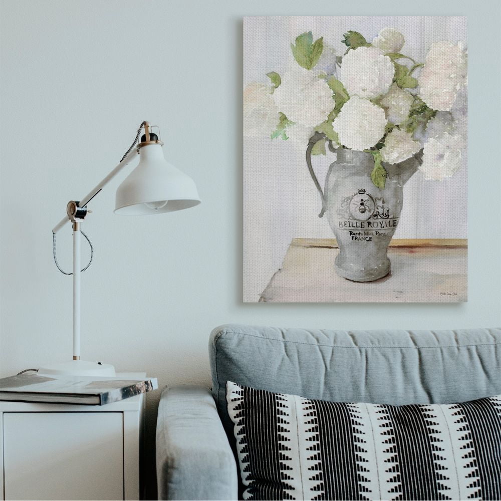 Stupell Industries White Hydrangea in French Country Pitcher Still Life Canvas Wall Art Design by Stellar Design Studio, 36" x 48"