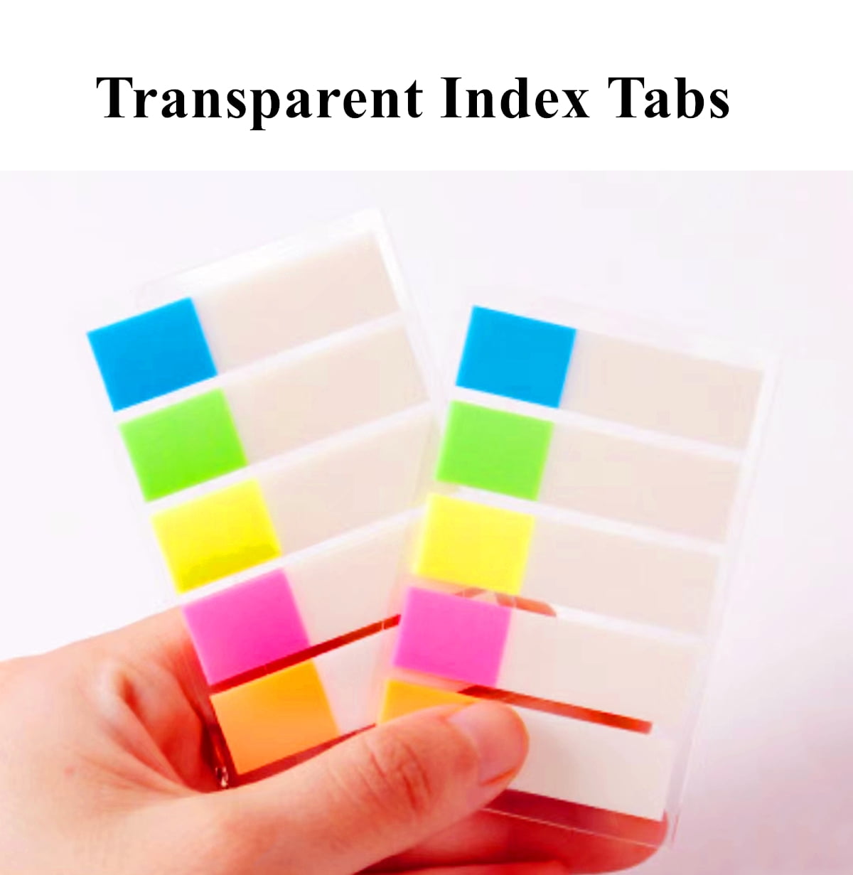 PARTSPOWER Transparent Sticky Notes, Clear Sticky Tabs
