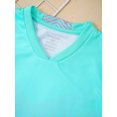 thumbnail image 6 of Manyakai Kids Boys 2 Piece Gradient Print Soccer Uniform Set Short Sleeve V Neck T-Shirt+ Sport Mint Green&Pink 3XS, 6 of 7