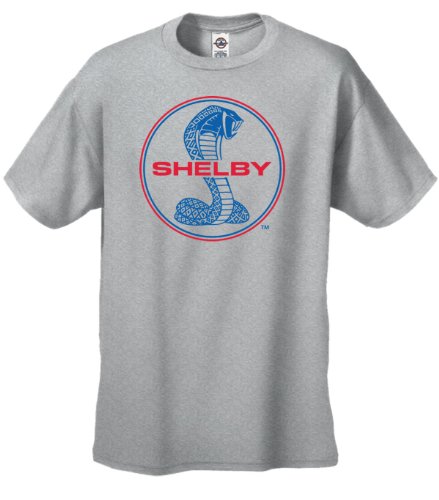 Gildan Men's Shelby Graphic Tee - Ford Mustang Cobra Muscle Car T-Shirt - Gray, 100% Cotton