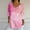 Pink, variant on Dasayo Pink Tops for Women 3/4 Sleeve Dressy V-Neck Sparkly Loose Blouses Women Blouses L