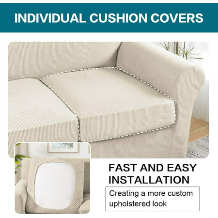 Piece Sofa Covers Stretch Couch, 3 Seat Individual Cushion Sofa Covers