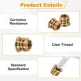 thumbnail image 3 of 10 Pcs Threaded Insert for Wood, 1/4 - 20 Threaded Studs 10mm Length, Gold, 3 of 6