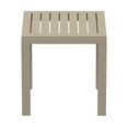 thumbnail image 5 of Compamia Ocean Square Resin Side Table Taupe, 5 of 5