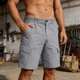 thumbnail image 6 of cfhntfmh Men's Casual Cargo Shorts Stretch Elastic High Waist Work Short with Multi Pockets Lightweight Summer Outdoor Shorts, 6 of 7