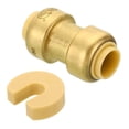 thumbnail image 1 of Unique Bargains 1/4 X 1/4 Inch Push Plumbing Fitting, Brass Quick Straight Coupling Fittings with Disconnect Tool, 1 of 5