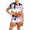 C10-Orange, variant on Glisme First Day Of School Outfits For Boys O Neck Long Sleeve Ice Prints T Shirt Shorts Fashion Big Boys Daily Wear Orange