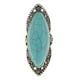 thumbnail image 2 of Oval Turquesa Bohemia Tibetano Étnico de de Plata Antigua jinwen Anillo Vintage, 2 of 7