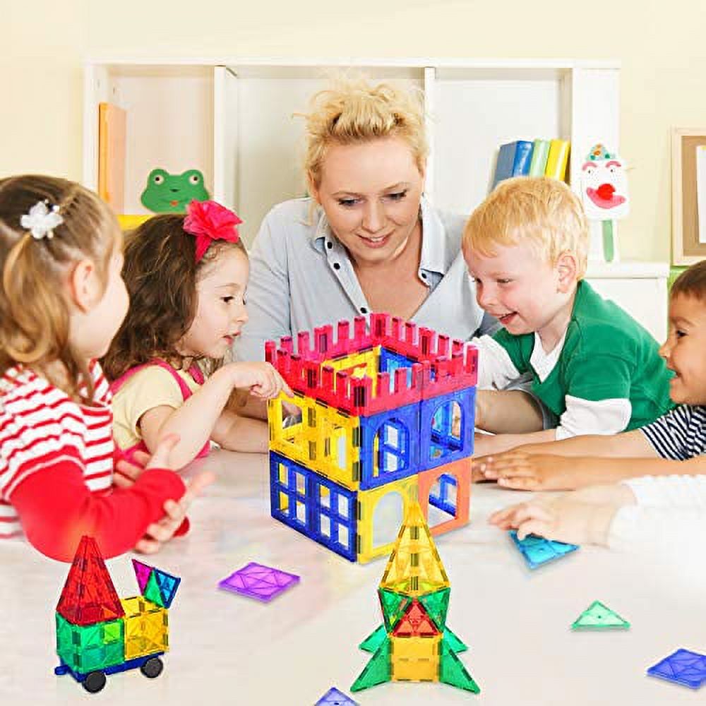 Magnetic STEM Learning Toys for Toddler, Tiles Building Blocks, 52PCS - image 3 of 7