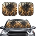 thumbnail image 2 of Sikiie Skull Butterfly Sunflower Print Foldable Car Windshield Sun Visor, Car Window Sunshade Suitable for Sedan, SUV and Truck Car Accessories-Large, 2 of 6
