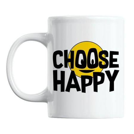 

Choose Happy Quotes feat. a Smiling Face White Ceramic Coffee & Tea Mug (11oz)