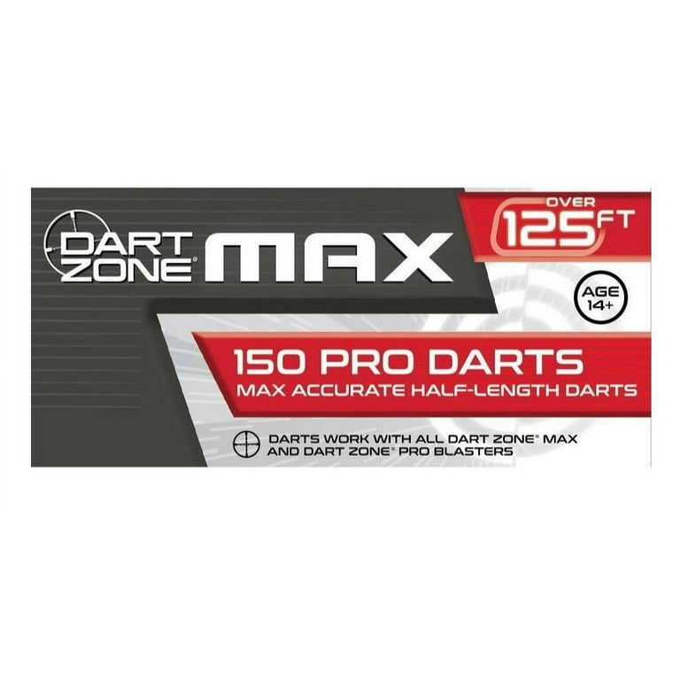 Dart Zone Max Half-Length Pro Darts 150ct, Compatible with Pro