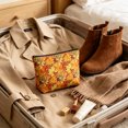 thumbnail image 4 of OCCOA Fall Zipper Makeup Bag with Pumpkin Maple Print Large Capacity Portable Toiletry Pouch for Travel Office Daily Storage, C, 4 of 6