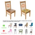 thumbnail image 5 of Fall Sunflower Pumpkin Seat Covers for Dining Room Chairs Set Of 6,Stretch Printed Washable Chair Seat Cover with Elastic Ties and Button,Removable Waterproof Couch Cushion Covers, 5 of 6