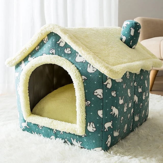 HOOPET New Style Dog House Double Roof Animal Shape House for Cats Small Dogs Pet Comfortable Sleeping Bed Cat Nest Bed Supplies ShopWise Round