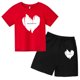 thumbnail image 3 of Conjunto de 2 piezas de camiseta y pantalones cortos para niños y adolescentes, ropa deportiva con estampado de moda coreana, conjunto de verano para bebés, manga corta, 3 a 12 años, 3 of 5