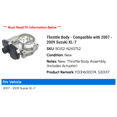 thumbnail image 2 of Throttle Body - Compatible with 2007 - 2009 Suzuki XL-7 2008, 2 of 2