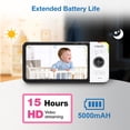 thumbnail image 5 of VTech VM928HD Pantalla HD de 5" 720p, monitor para bebés con vista gran angular Super 110, zoom panorámico, inclinación y zoom remoto, visión nocturna, alcance de hasta 1000 pies, sensor de temperatur, 5 of 5