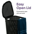 thumbnail image 5 of Corner Laundry Hamper Basket with Lid, 50 Liter - Black, 5 of 9