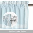 thumbnail image 6 of Sky Blue Greece Key Valances for Windows,Kitchen Valance Rod Pocket Short Curtain, Abstract Geometric Greece Valance Curtain Window Valances for Bedroom Bathroom Living Room 54x18in, 6 of 9