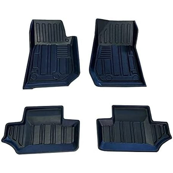 Juego kit de Tapetes de uso rudo Premium TPE ecologico Compatible con Jeep Wrangler Jk version de 2 puertas Ximxi Jeep Wrangler Jk 2007 al 2018