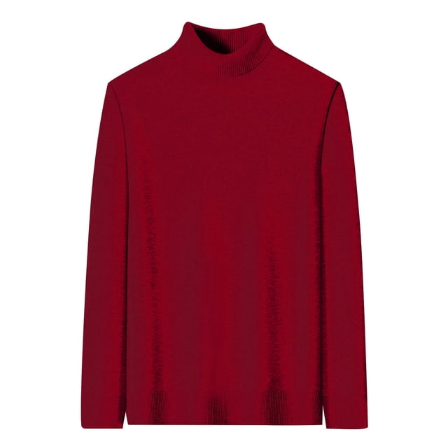 Mgmyaa Mens Sweaters Long Sleeve Pullover Turtleneck Knit Base Shirt Warm Solid Pullover Sweater