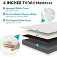 thumbnail image 3 of Aidoly 4 inch Tri-Fold Memory Foam Mattress, Portable Folding Bed with Removable Cover for Camping & Home Use, Full Size, 3 of 8