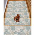 thumbnail image 2 of Coastal Ocean Stair Treads for Wooden Steps Indoor Runner Rug Carpet, Vintage Coral Starfish Shell Seahorse 10 Pieces Peel and Stick Staircase Step Treads Covers Washable Throw Door Mats, 30"x8", 2 of 6