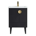 thumbnail image 2 of Venezian Collection - 24" Single Black Bathroom Vanity, - Brass Handles.&nbsp;, 2 of 9