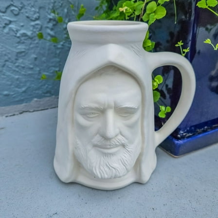 Star Wars Obi Wan Kenobi Mug 9" IN STOCK Ceramic Bisque Ready To Paint Pottery 