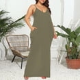 thumbnail image 5 of Women Plus Size Dress,Womens Fashion Summer Dress,Spaghetti Strap Casual Tank Beach Cover Up Maxi Dress With Pockets Dress,Maxi Dress,Sun Dresses On Clearance,Maxi Dresses for Women 2024, 5 of 6