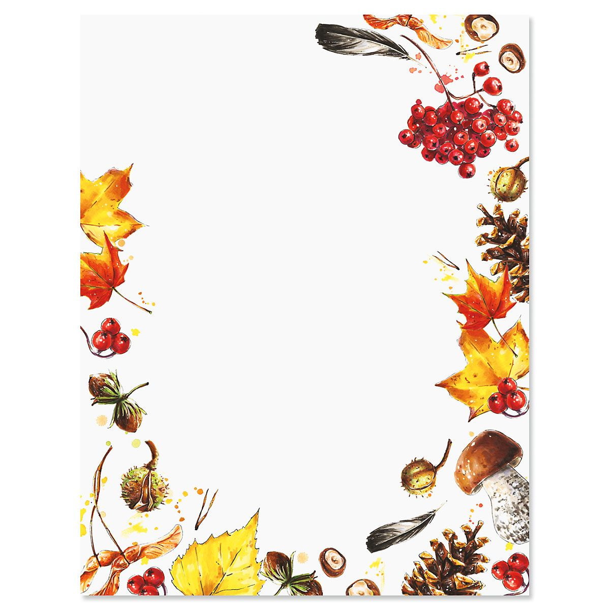 Splash of Harvest Halloween Letter Papers - Fall letter papers are 8-1/2' x 11'