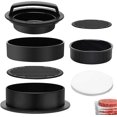 thumbnail image 1 of Burger Press Patty Maker, 3 In 1 Handy Non-stick Mold With 100 Pieces, 1 of 5